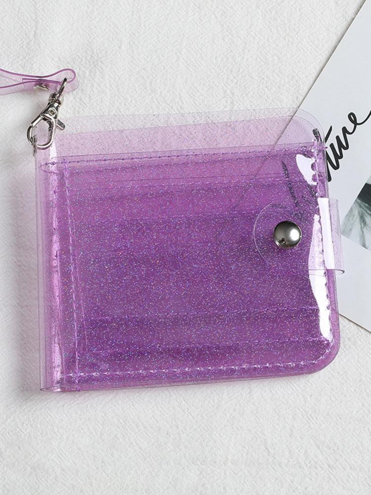 

Card Holders Clear Jelly Wallet PVC Holder With Lanyard Exquisite And Beautiful Smooth Odorless Durable Soft For Weddings Various Partie, Pink