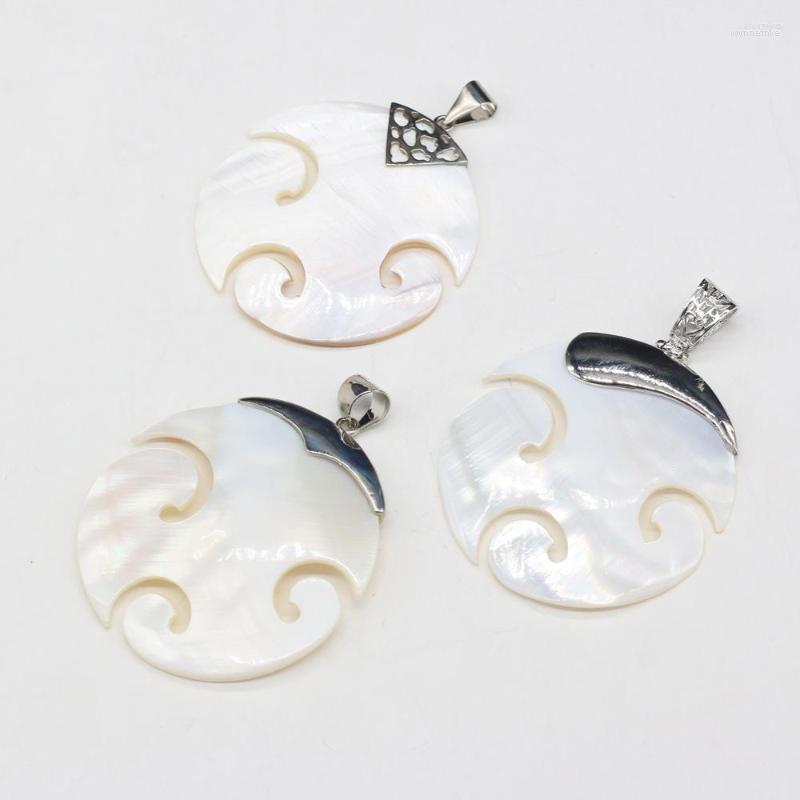 

Pendant Necklaces Natural Shell Round Shape Mother Of Pearl Exquisite Charms For Jewelry Making DIY Necklace Earring Accessories