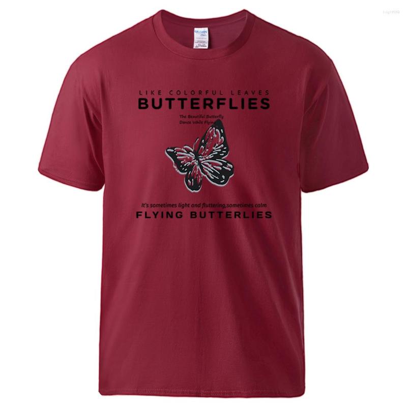 

Men' T Shirts Butterflies Is Flying Printing Short Sleeve Men Cotton Breathable Soft Tshirts Fashion Novelty Casual Top Retro Classic, Blue