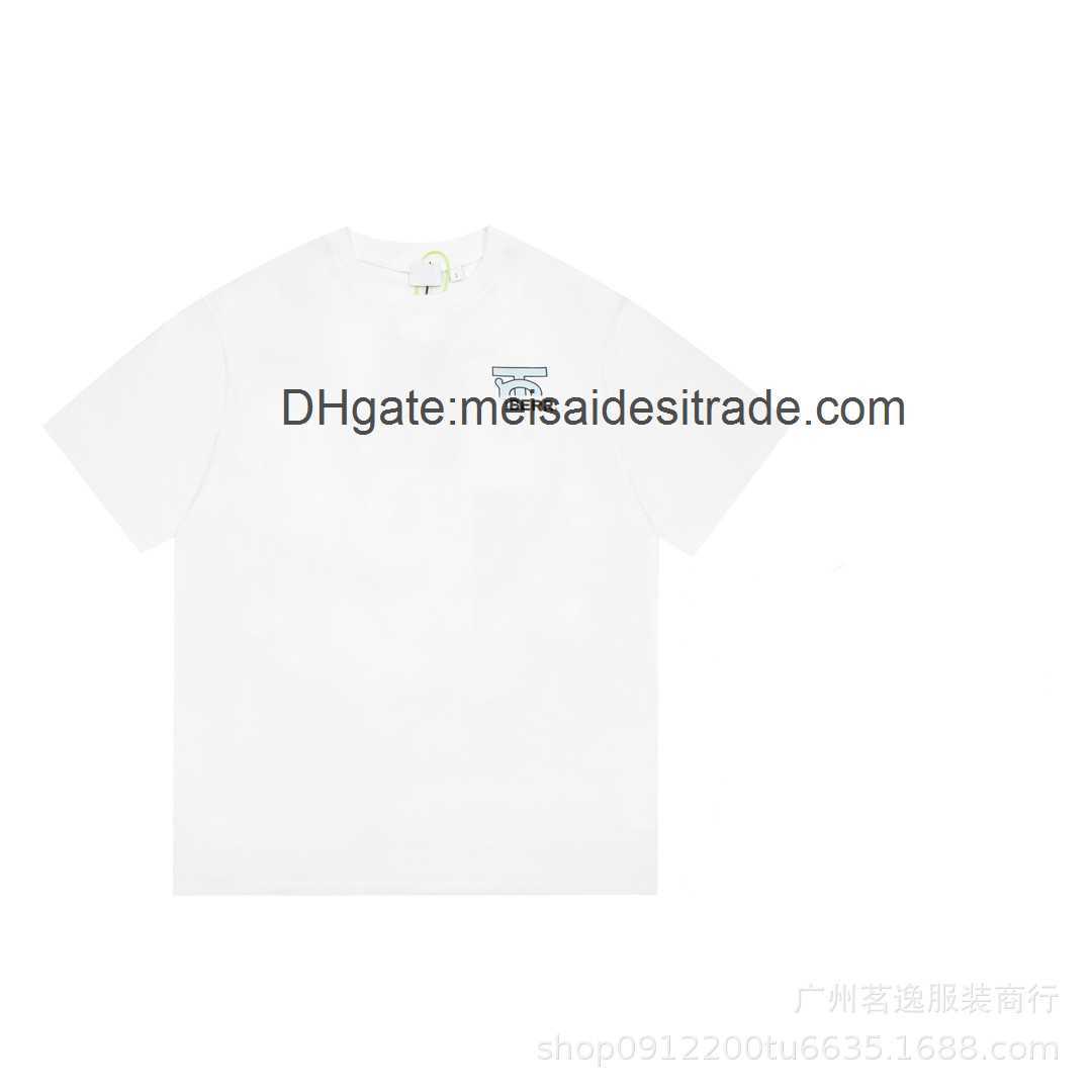 

AAAAA Designer Luxury T-shirt Bur Brand The correct version BU family classic thick embossed T-shirt is versatile for couples fashion gift version, White
