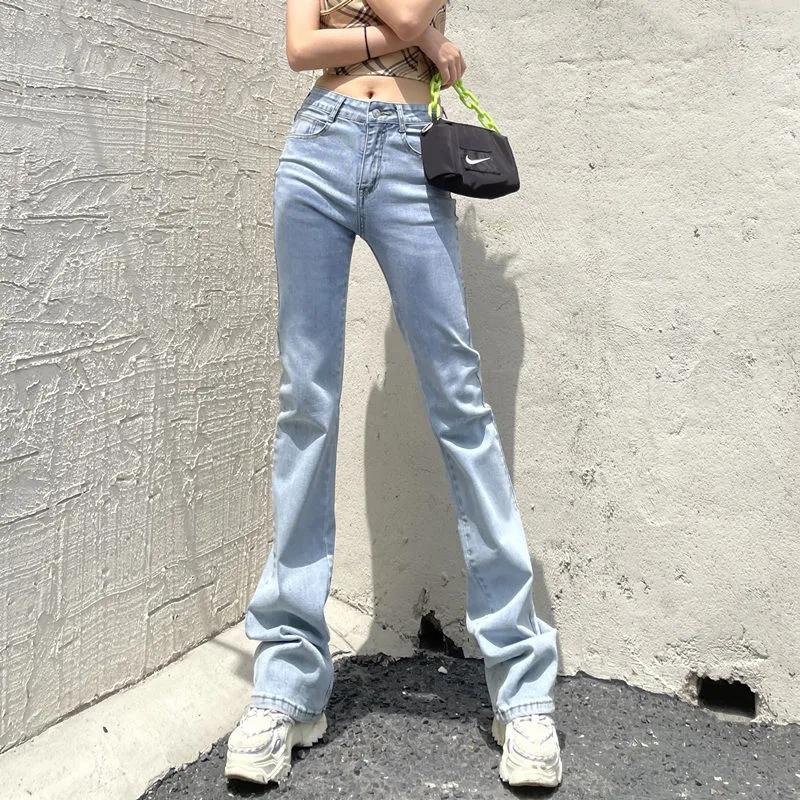 

Women' Jeans Fashion Women' Denim Bottom Harajuku Long High Waist Baggy Stretch For Women Boyfriend Style Pant Trousers, Blue
