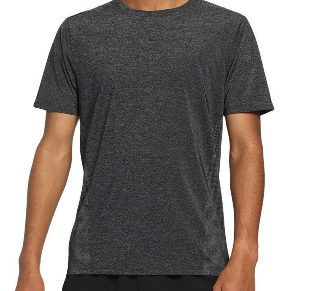 

Men's Polos Summer Lulu Leisure Sports Fitness T Shirt Quick Dry Breathable Loose Short Sleeve High Elasticity Have12, Hemp grey black