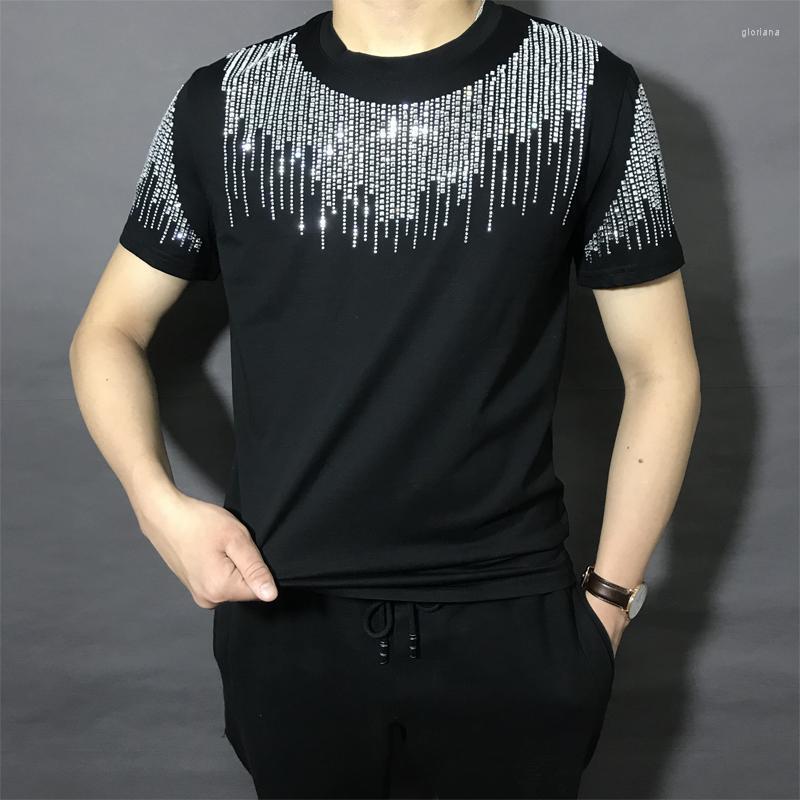 

Men's T Shirts C06122 Fashion Men's Tops & Tees 2023 Runway Luxury European Design Short Print Party Style T-Shirts, White