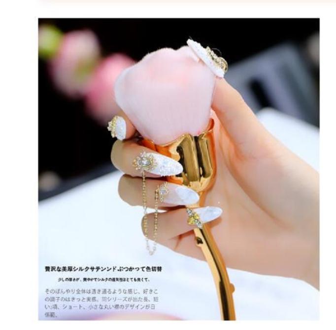 

Nail Art Dust Brush For Manicure Rose head brush Blush Powder brushes Fashion Gel Nail Accessories Nail Material Tools3242338