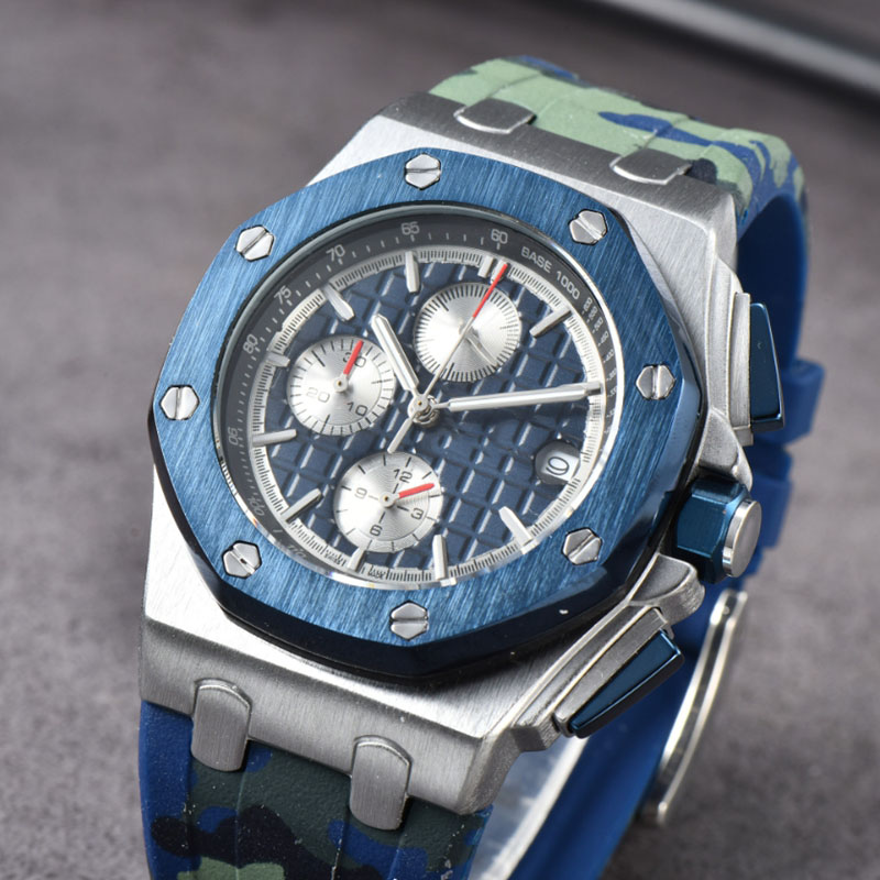 

high quality full functional rubber watches quartz movement men watch waterproof Wristwatches montre de luxe gifts
