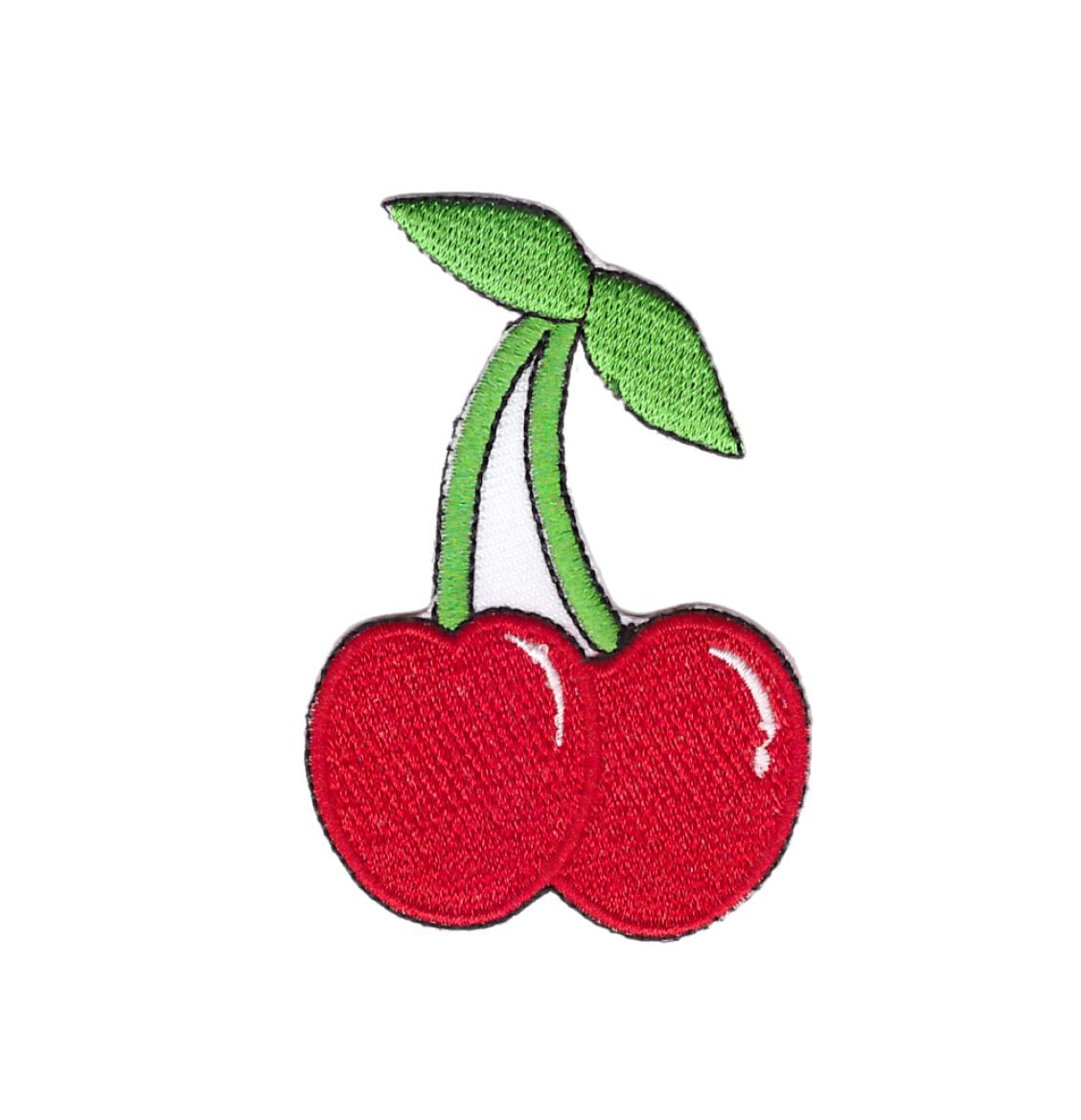 

Exquisite computer embroidery new arrive red Atomic Cherry Cherry Embroidered Cherry Iron On Patch Jacket Dress Bag Shirt Rep7353073, Green