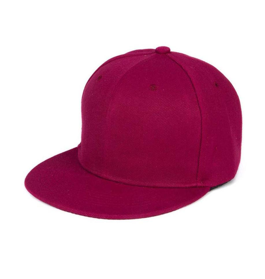 

CHOKLIDS Flat Bill Visor Classic Snapback Hat Blank Adjustable Brim High Top End Trendy Color Style Plain Tone Baseball Cap4471535, Red