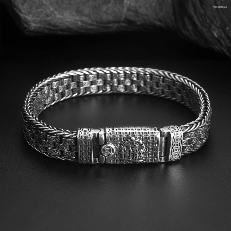 

Link Bracelets Karloch Silver Color High End Style Eternal Vine Grass Pattern Bracelet For Boys Lucky And Treasure Personality