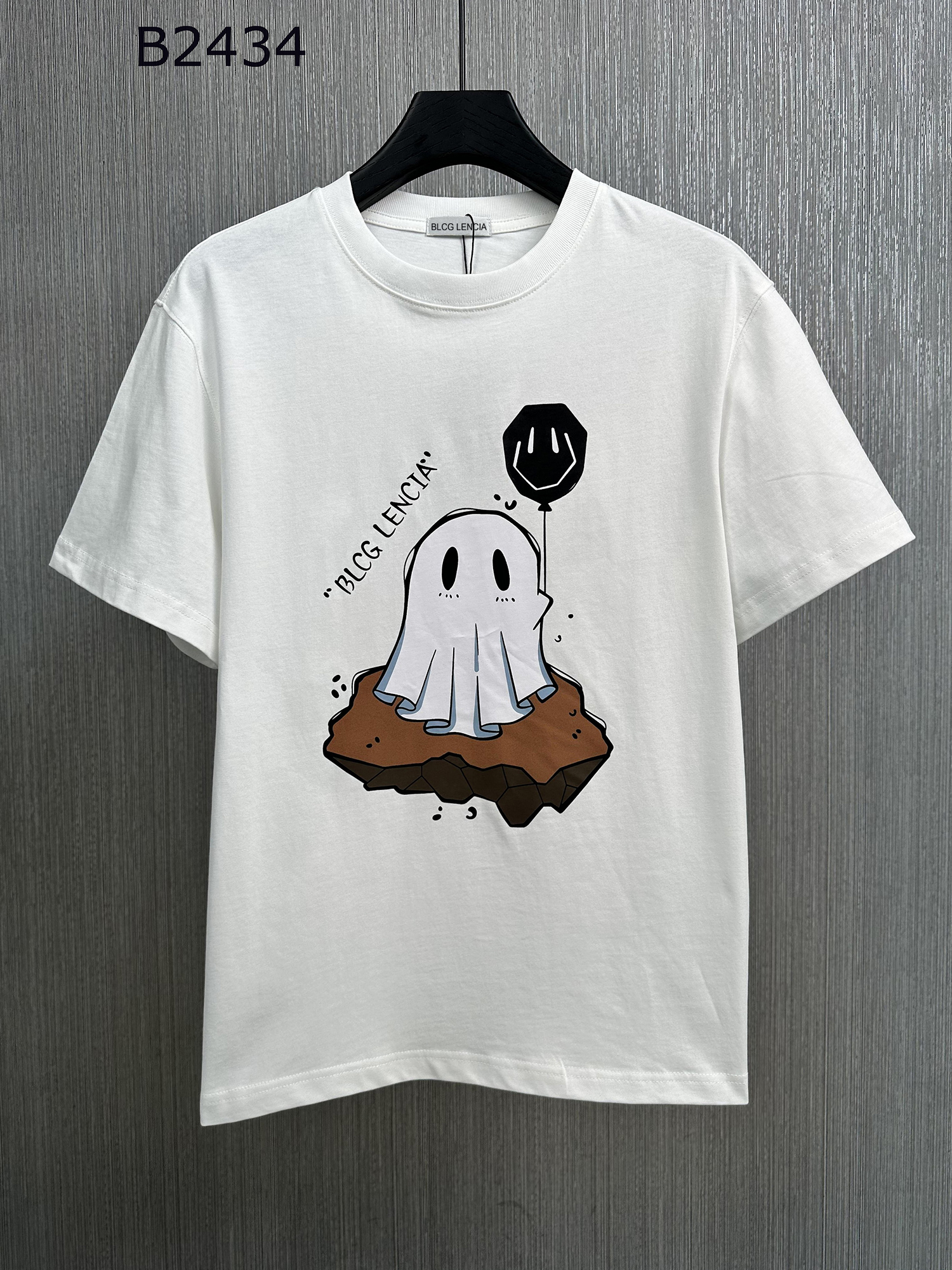 

BLCG LENCIA 2023 Summer New 250g 100% Cotton Fabric T-shirt Men High Quality Print Color Drop Sleeve Loose Tshirts Oversize Tops 22394, White