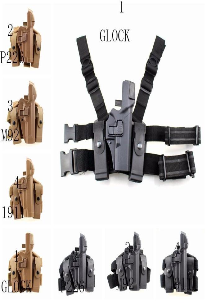 

Brand New Cheap High Quality Nylon Tactical Puttee Thigh Belt Drop Leg Holster Pouch for 1911 M92 P226 G175351651, Black
