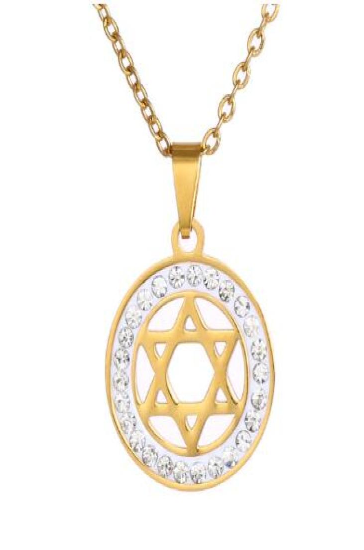 

Jewish Shield Magen Star of David Judaism Pendant Necklace Stainless Steel Yahadut GoldSilver Color MenWomen Israel Jewelry6877045