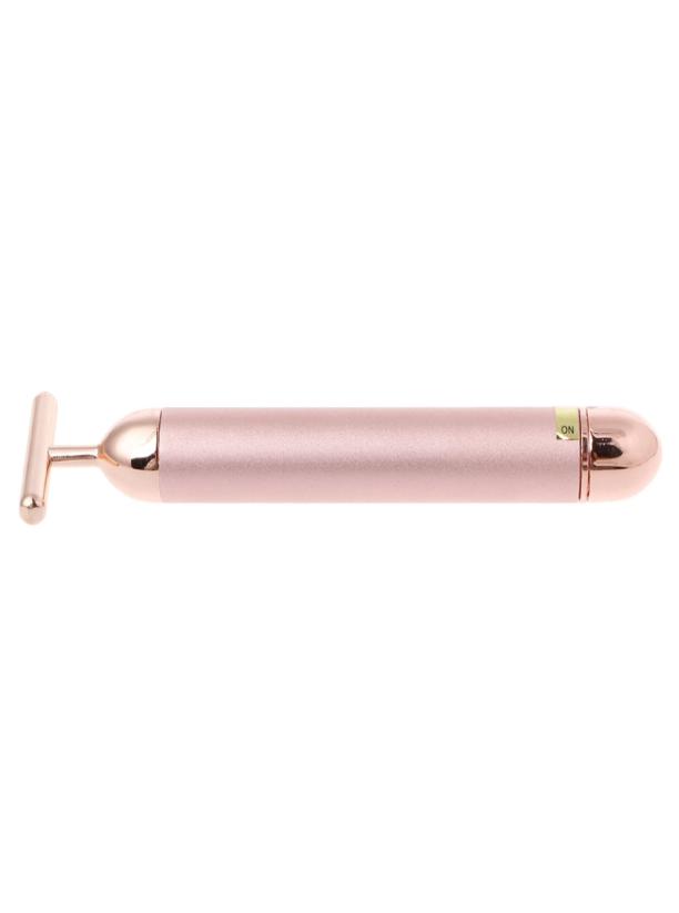 

24K Beauty Bar Stick Jade Facial Massager Roller Vibration Tool Skin Care Massage pink color3837117