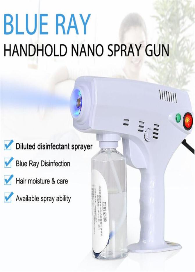 

Top good quality Handheld Electric Hair Nano Spray Gun Blue Ray Disinfectant Sterilizer 1200W Big Power6023670