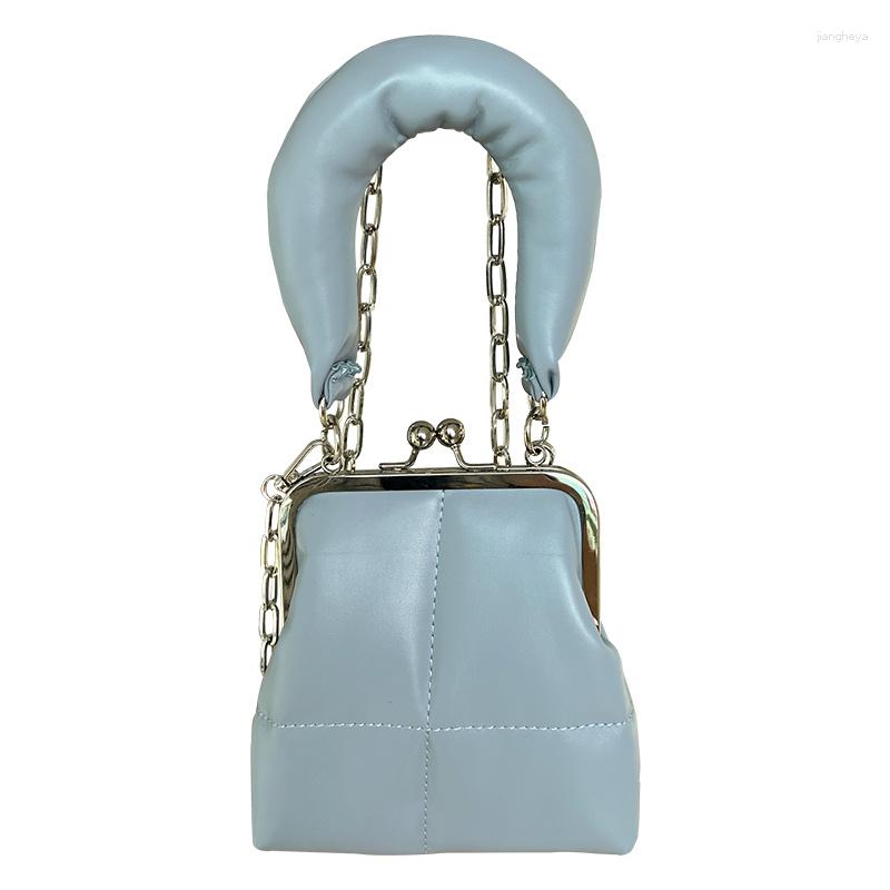 

Evening Bags 2023 Early Spring Portable Women's Bag Korean Ins Minority Design Clip Leisure Chain Single Shoulder Diagonal Cross, Black