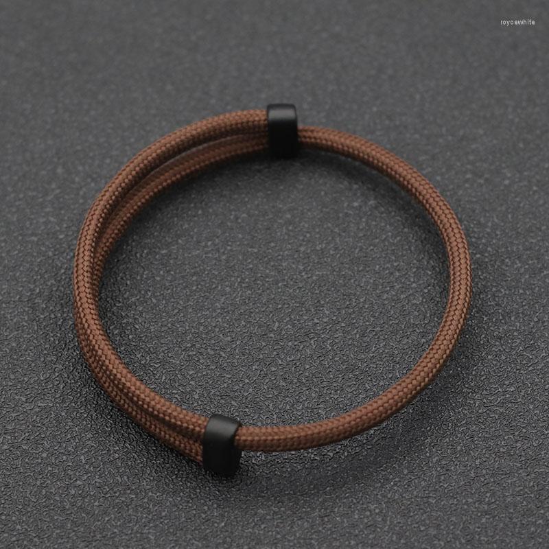 

Charm Bracelets Fashion Resizable Rope For Men Women Minimalist Navy Black Thread Braclet Camping Jewelry Yoga Braslet Gift Him