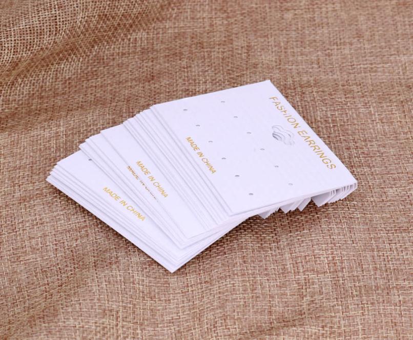 

500pcslot Handmade DIY Earring Necklace Card Nice Gift Hang Tag Card Many Hole Can Decoration Earring Ring4338508