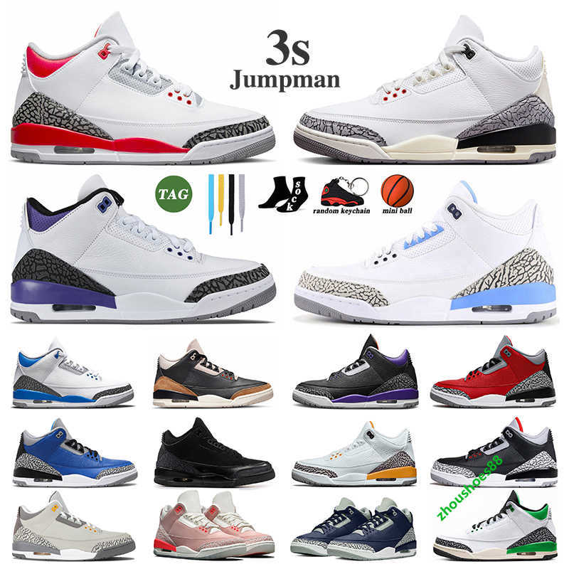 

women 3s men basketball shoes White Cement 3 Fire Red Rust pink Dark Iris Archaeo Brown Racer Blue Pine Lucky Green Cardinal Cool Grey trainers sports sneakers, Cardinal 2022