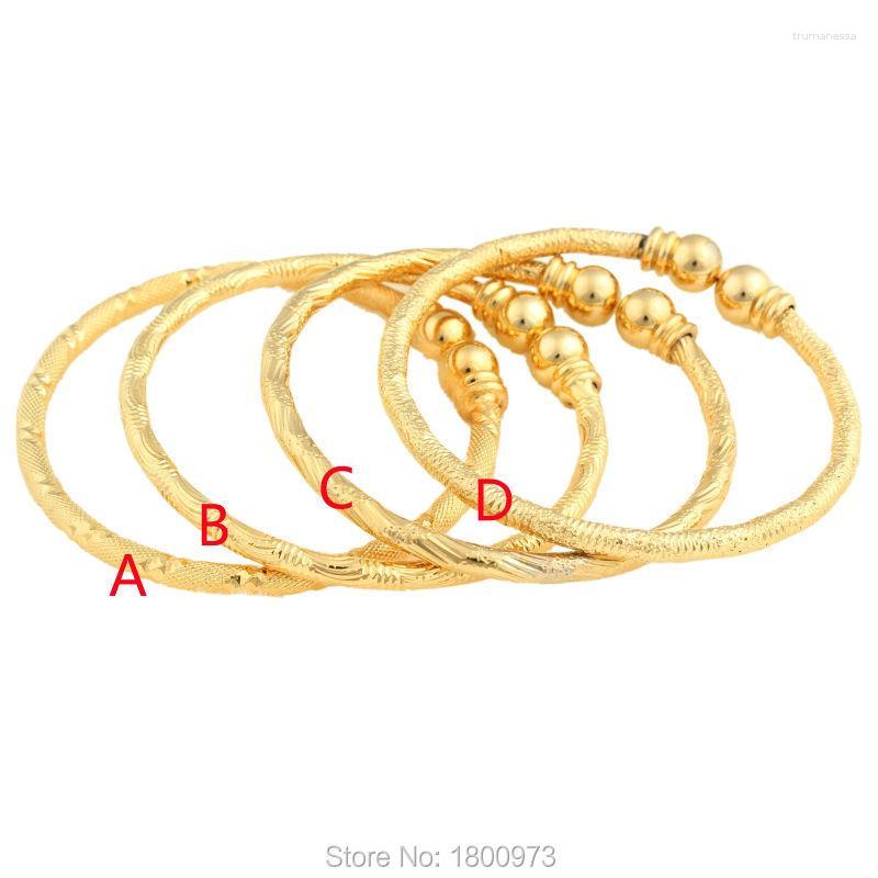 

Bangle Adixyn Dubai Gold Baby Jewelry For Boys Girls18K Color Ethiopian Kids Bangles Bracelet Raym22