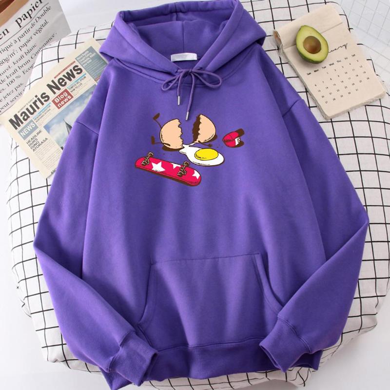 

Men's Hoodies Broken Eggs From A Skateboard Fall Printing Men Casual Street Sweatshirt Retro Graphic Top Novelty Loose Hoodie Men'S, Dark blue