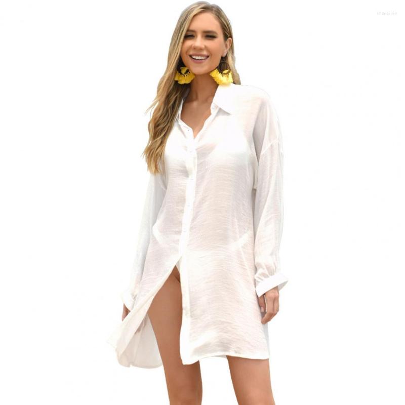 

Women's Swimwear Women Beach Cardigan Breathable Single-breasted Sunscreen Trendy Quick Dry, Orange