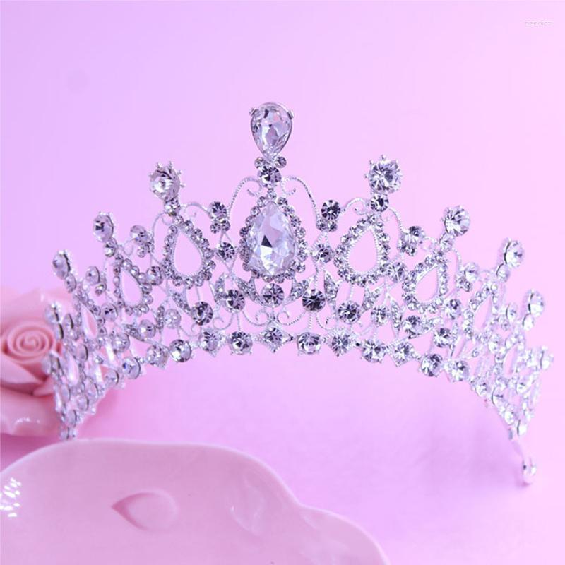 

Hair Clips Korean Alloy Hairhand Women Pearl Crystal Gorgeous Accessories Luxury Crown Bride Headdress Weddin C8B7