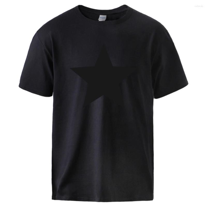 

Men' T Shirts Five-Pointed Star Printing Tshirt Men Soft Cotton Breathable Tee All Match Casual Clothes Vintage Harajuku Short Sleeved, Blue