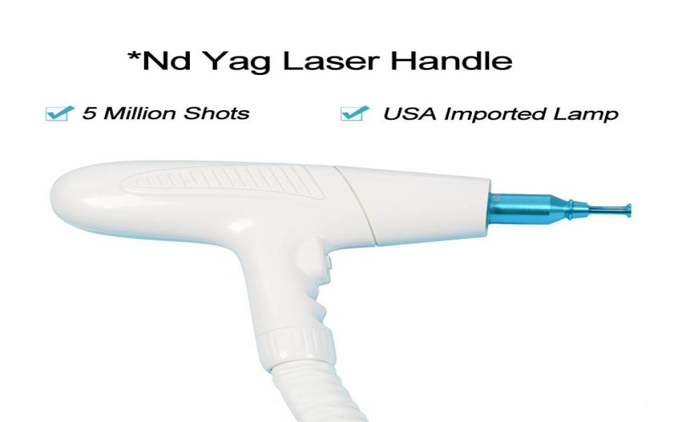 

New q switch nd yag laser handle yag laser tattoo removal handle 5000000 ss for multifunction laser beauty machine with 3prob8974762