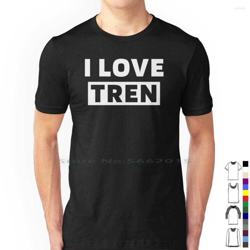

Men' T Shirts I Love Tren-- Anabolic Eater-I Heart Tren Shirt Cotton Like Training, Ftee-navy