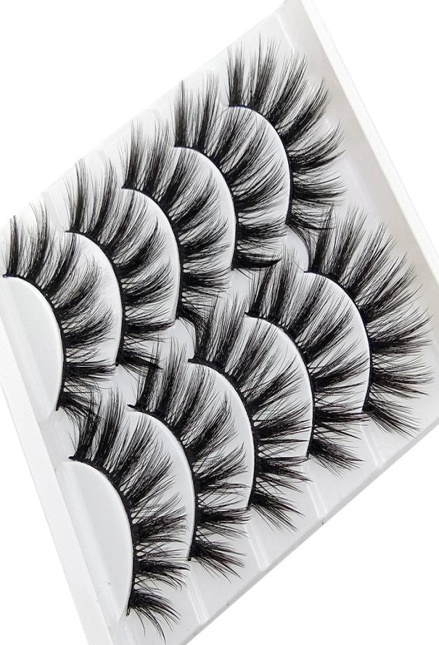 

3D false eyelashes 5 pairslot natural soft threedimensional multilayer thick makeup eye lashs 7 models for choice5562158