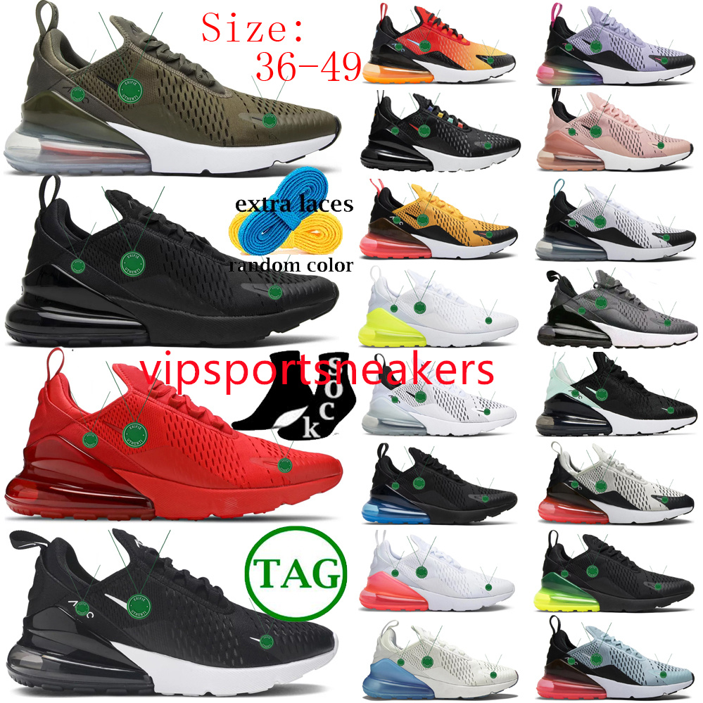 

airs Sports max 270 Running Shoes Triple Black White red University Red Barely Rose New Quality Platinum Volt 27C 270s Men Women airs jogging Trainers Sneakers, Color#24