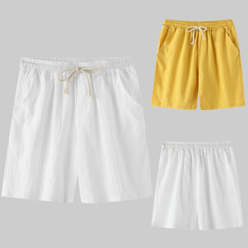 

Men' Shorts Mens Summer Fashion Casual Cotton Solid Tether And Pants, White