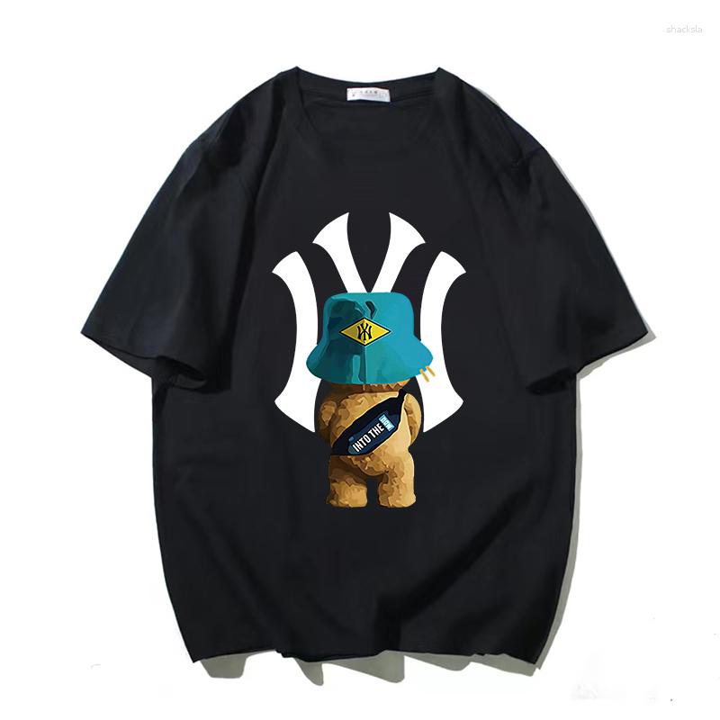 

Men' T Shirts Men' Shirt Luxury Short Sleeve Summer Cotton Printed Bear Tees Top Quality Woman Loose Blouse Fashion Streetwear, 12