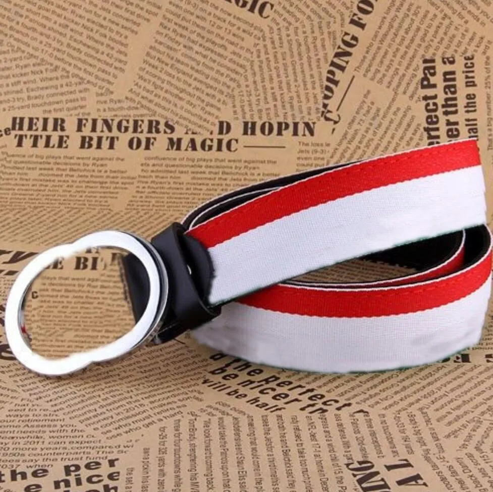 

Designers Canvas Stripe Belts Men Women's Leisure Jeans Waistband Accessories Double Letter Buckle classic Mens Belt Luxury Brand Fashion Belt, Customize