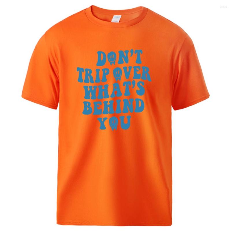 

Men' T Shirts Don'T Trip Over What' Behind You Tshirt Men Skin Friendly Cotton Tee Shirtsoft Breathable Clothing Classic Harajuku, Blue