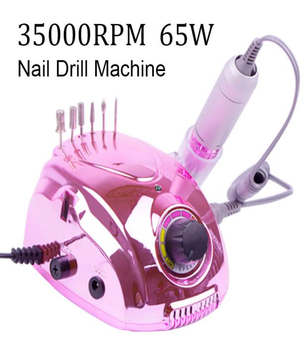 

35000RPM Electric Manicure Machine with 6 Drill Bits Electric Nail Drill Set for Nail Lacquer Remove Manicure Drill Nail Master3590099