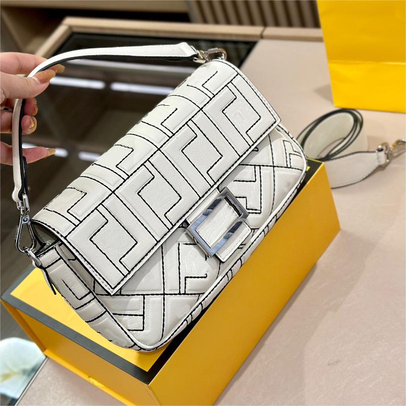 

2023 Designers Baguette Shoulder Bags Handbags Purses Embossed Letter Crossbody Bag Tops Quality Women Underarm Bag with Box 01, Color 33