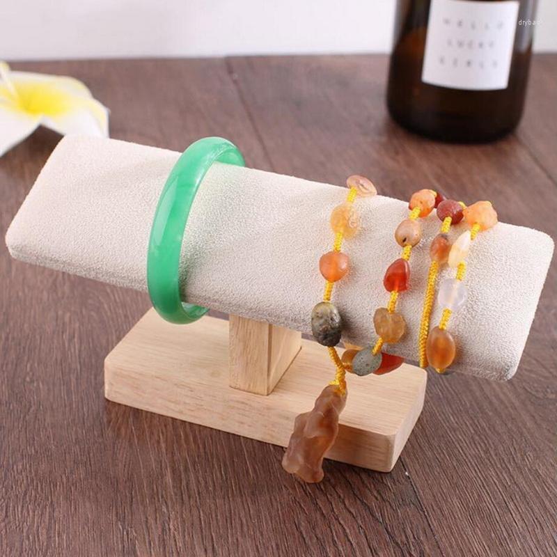 

Jewelry Pouches Pu And Vevelt Rubber Wood Bracelet Chain Anklets Watch T-Bar Hard Display Stand Organizer Holder Packaging Tools