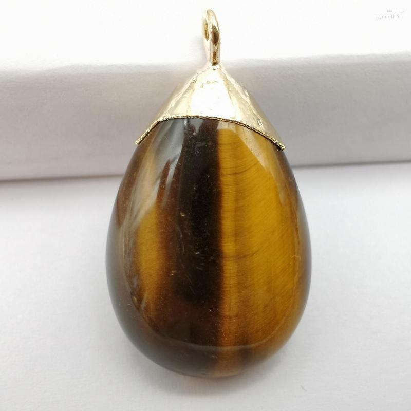 

Pendant Necklaces Natural Tigereye Stone GEM Teardrop Bead Jewelry S111