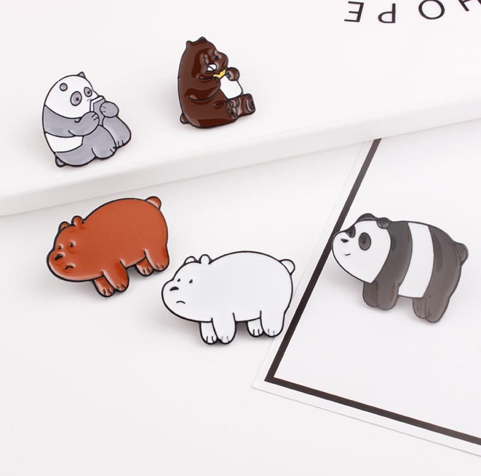

Cute cartoon bears brown bear polar bear panda pin badge brooch7655640