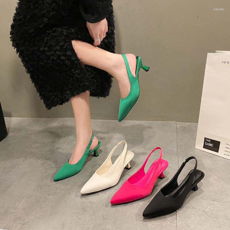 

Sandals Comfort Shoes For Women 2023 Stiletto Heels Summer Suit Female Purple Large Size Girls Low Pointed High Black Big