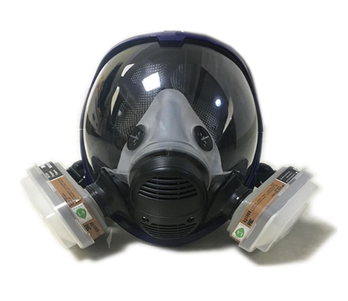 

nes atyle 2 in 1 Function 6800 Full Face Respirator Silicone Full Face Gas Mask Facepiece Spraying Painting8825939, Black