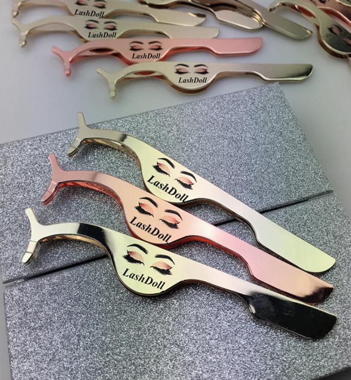 

Fast delivery Tamax 1pc False Eyelash Tweezers Fake Eye Lash Applicator Eyelash Extension Curler Nipper Auxiliary Clip Clamp Makeu3340725