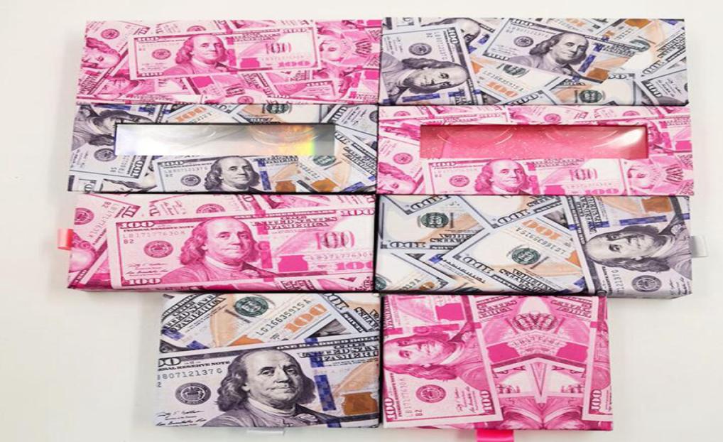 

Mink Eyelashes Box US dollars Eyelash Packaging Empty Lash Case Eyelash Box without Eyelashes Money Packing Lash Boxes GGA37394213028