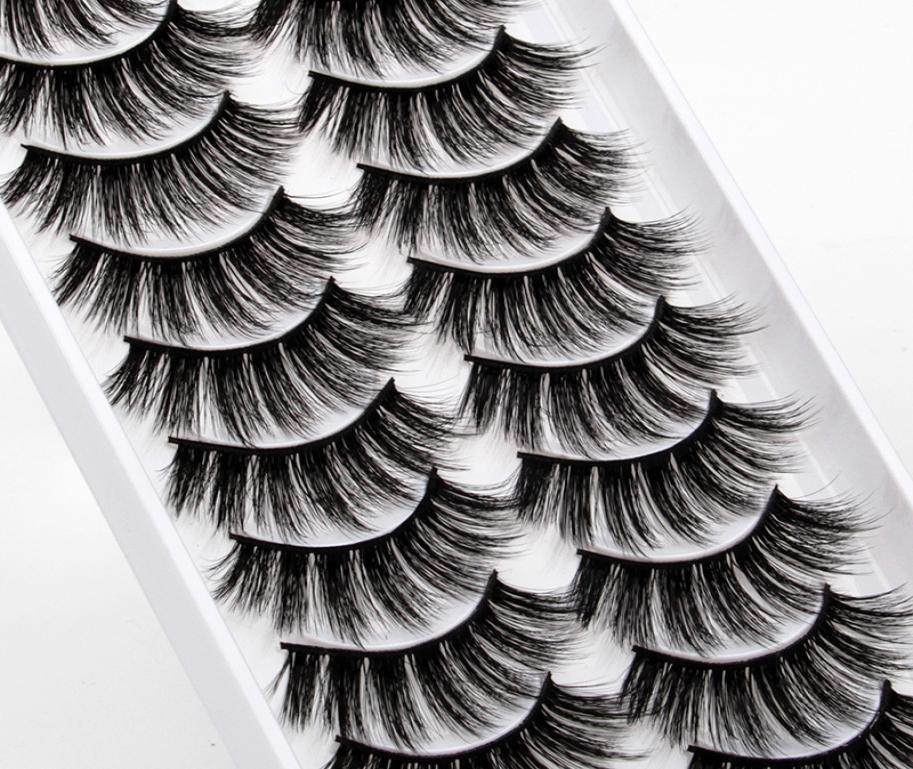 

Whole 10Pairs 3D Lashes Natural Long Vegan Lash Dramatic False Eyelashes Faux Cils Makeup Fake Eyelash Extension maquiagem2502972
