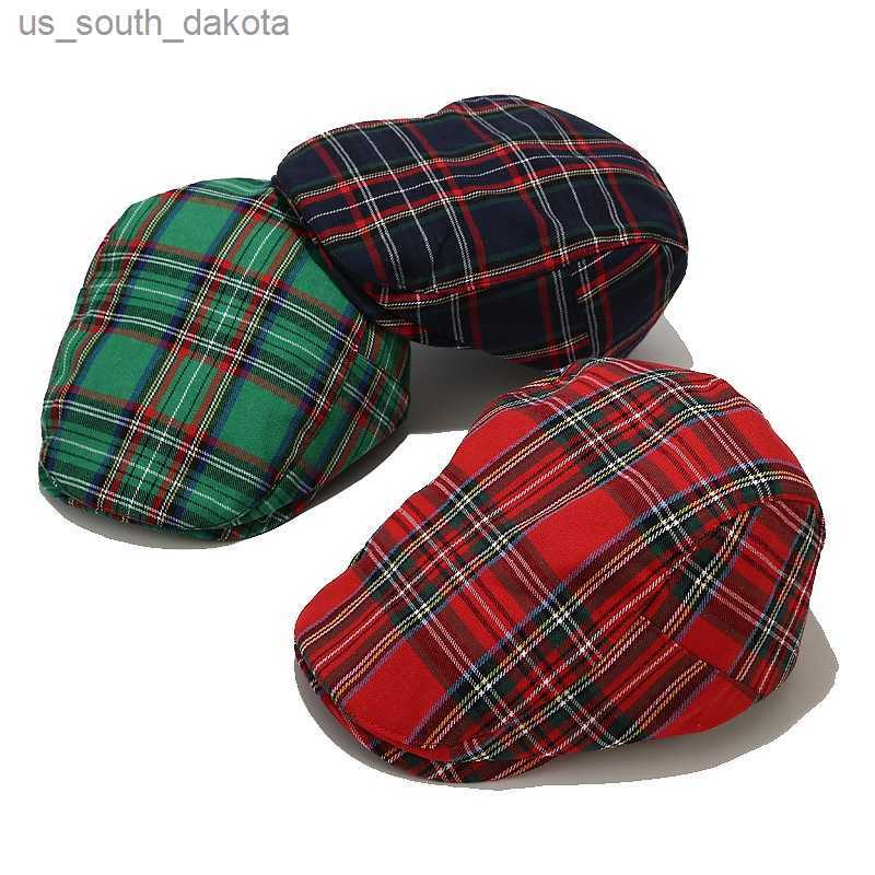 

2020 New Fashion Plaid Berets Hat Color Newsboy Caps Gatsby Hats Driving Cabbie Cap Peaky Blinder for Men Women Hat L230523, Color blue plaid