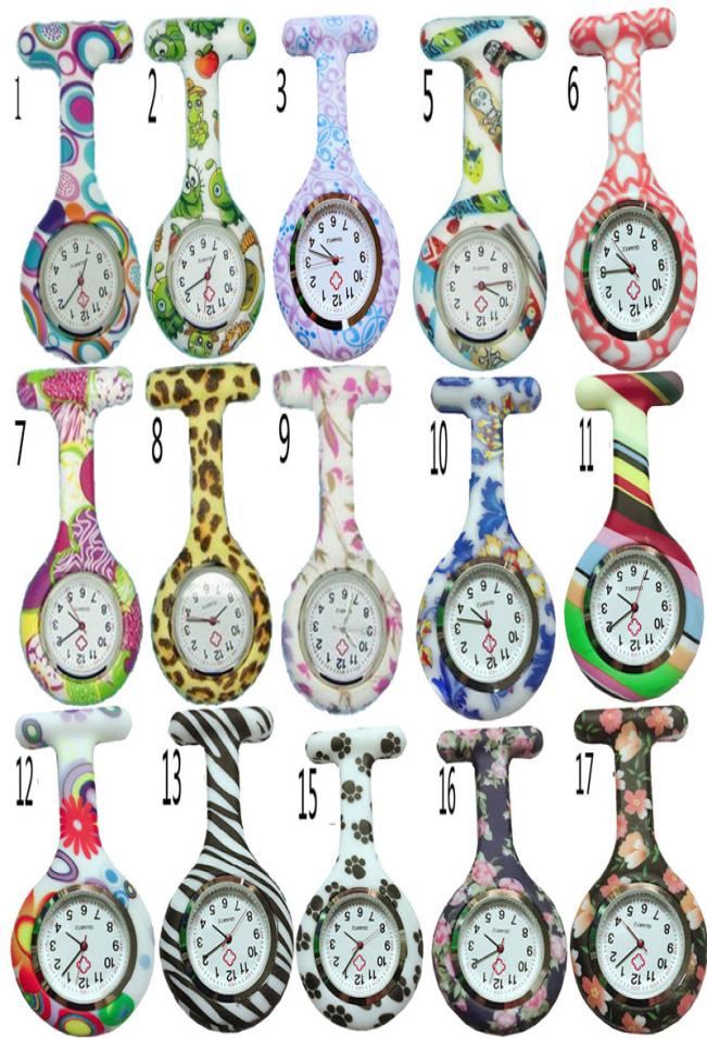 

Whole 50pcslot Mix 53colors New Nurse Watch Brooches Silicone Leopard Tunic Batteries Nurse Watch DHL 2736264, Dark navy