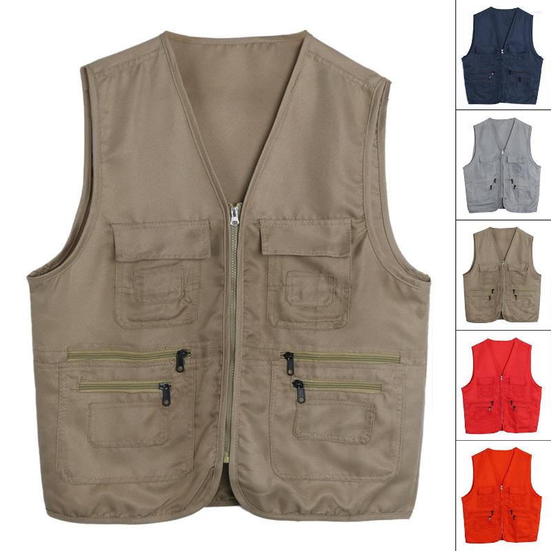 

Men's Vests Men's Multi Pocket Travelers Fishing Pography Director Casual Outdoor Vest Quick-dry Breathable Waistcoat Jacket Coat, Black