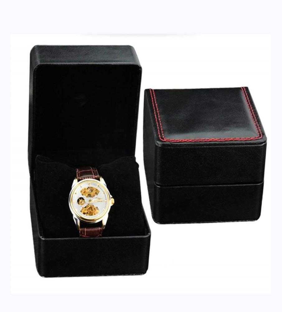 

Fashion Faux Leather Watch Box Wristwatch Display Case PU leather Travel Jewelry Storage Case with Pillow4014743