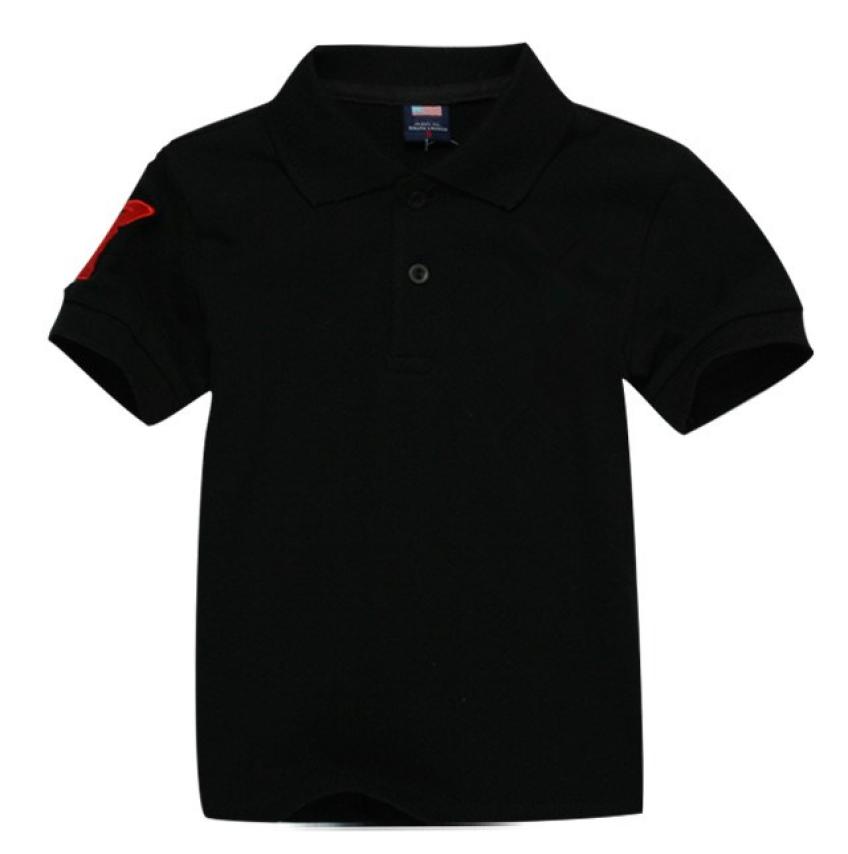 

Children Polo t Shirt Kids Lapel Short sleeves Baby Polos Tshirt Boys Tops Clothing Embroidery Tees Girl Cotton Tshirts Black7396863, Black