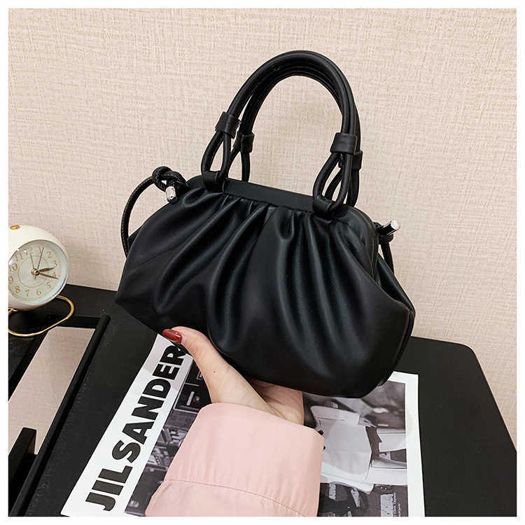 

Bag Women's New Fashion Shoulder Bag Trend New Light Luxury Pleated Women's Bag Women's Handheld Crossbody Bag Women, White8